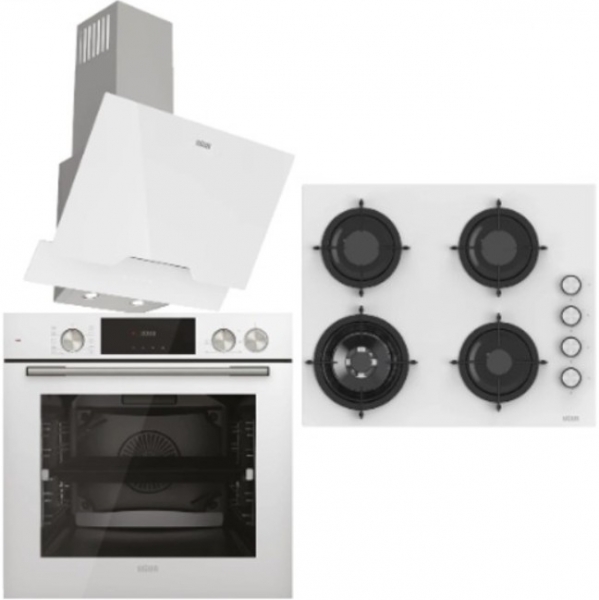 Uğur Steam Chef Beyaz Ankastre Set UAO 6041W3 BCY RSR1 + UAF 6011DB BCPST + UAD 6012G BA3D