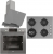 Uğur Steam Chef Gri Ankastre Set UAO 6041W3 GCY RSR1 + UAF 6011DB GCPST + UAD 6012G GA3D
