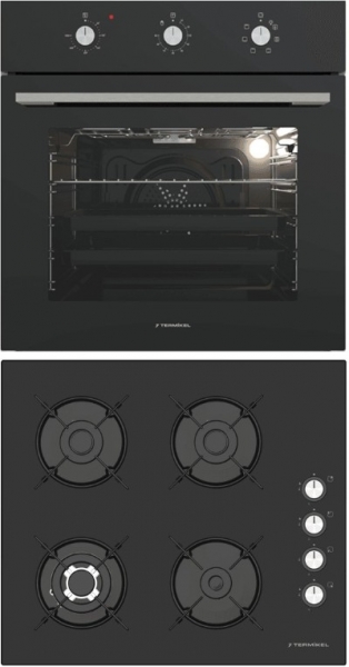 Termikel Siyah 2'li Ankastre Set BH P6194C B + BO O6435C B +
