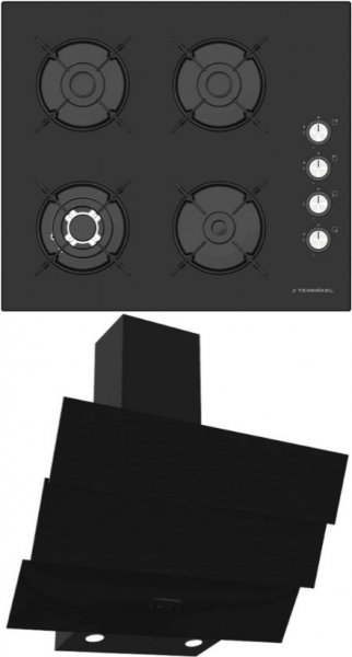 Termikel Siyah 2'li Ankastre Set BH P6194C B + + CH S6532C BB