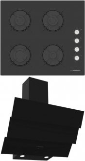 Termikel Siyah 2'li Ankastre Set BH P6144C B +  + CH S6532C BB