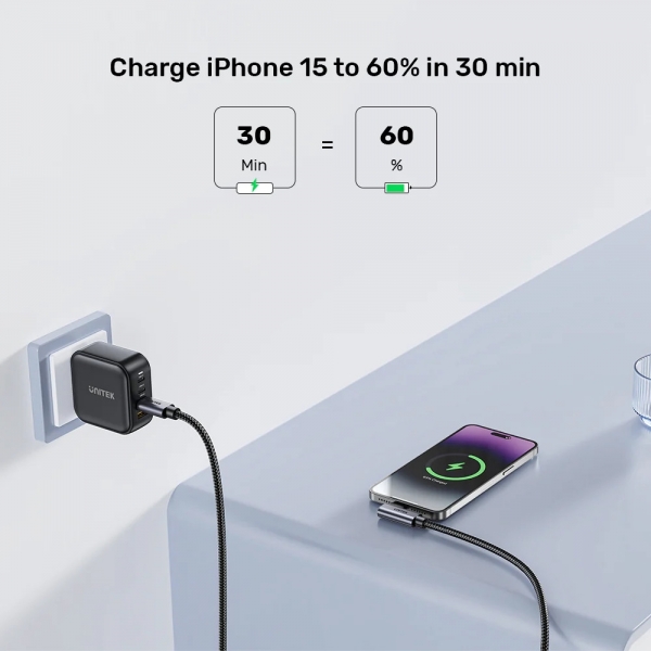 Unitek USB-C PD100W Şarj Kablosu (3 m)