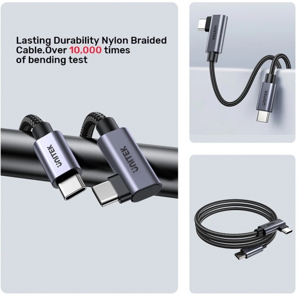 Unitek USB-C PD100W Şarj Kablosu (3 m)
