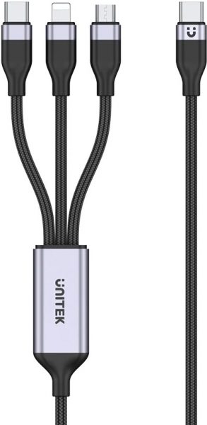 Unitek 3 in 1 USB-C Multi Şarj Kablosu