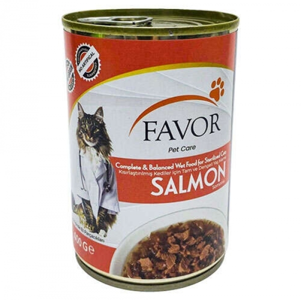 Favor Somonlu Kısırlaştırılmış 400 Gr Kedi Maması