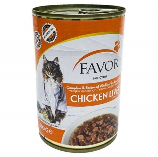 Favor Tavuk Ciğerli 400 gr Kedi Maması