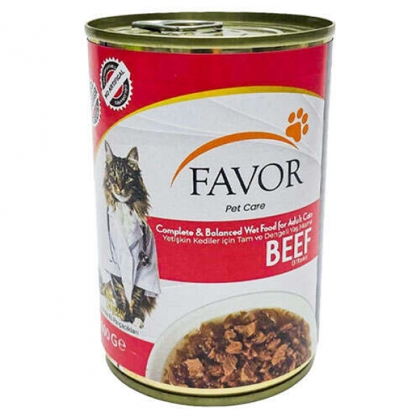 Favor Biftek Etli 400 gr Kedi Maması