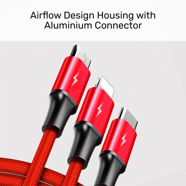 Unitek 3 in 1 USB-A Multi Şarj Kablosu