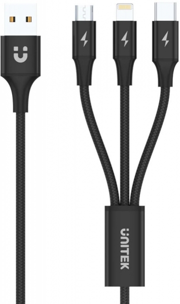 Unitek 3 in 1 USB-A Multi Şarj Kablosu