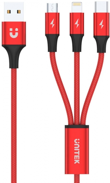 Unitek 3 in 1 USB-A Multi Şarj Kablosu