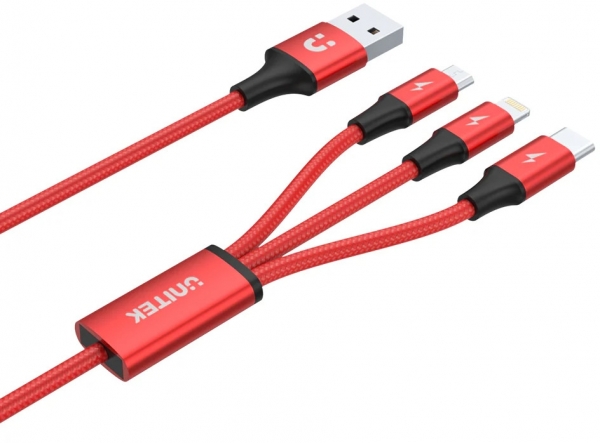 Unitek 3 in 1 USB-A Multi Şarj Kablosu