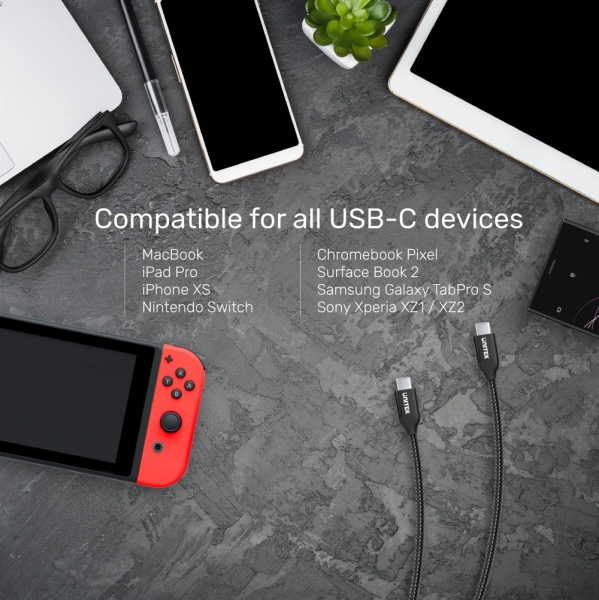 Unitek USB-C PD100W Şarj Kablosu