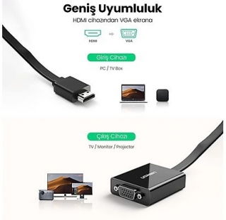 Ugreen 40248 HDMI to VGA AUX Dönüştürücü