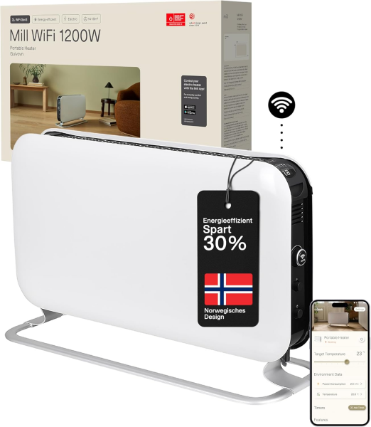 Mill Wifi Portable 1200W Konvektör Isıtıcı