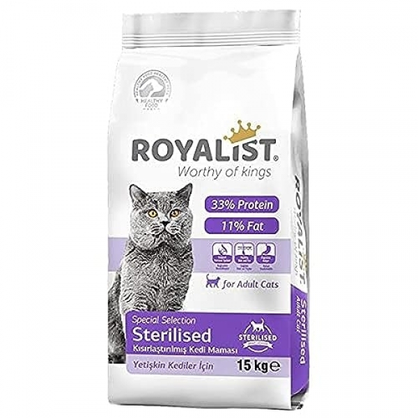 Royalist Premium Somonlu Kısırlaştırılmış 15 kg Kedi Maması