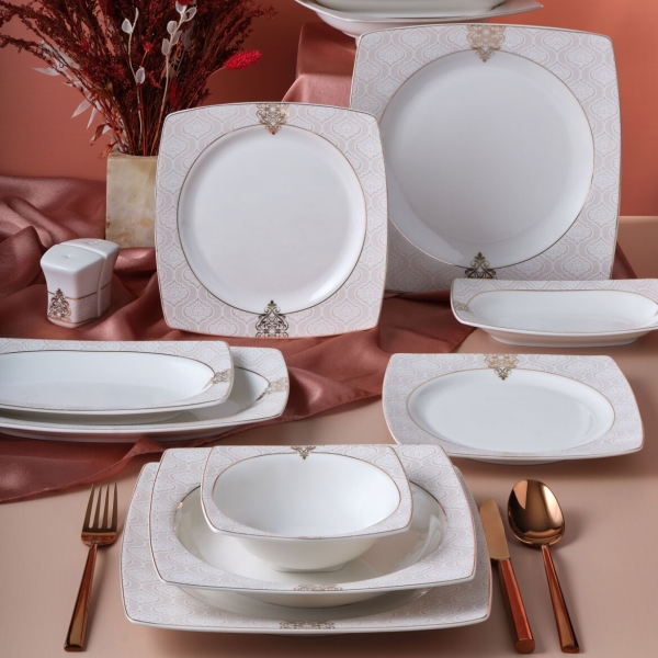 Güral Porselen Caroline 5994 54 Parça Yemek Takımı