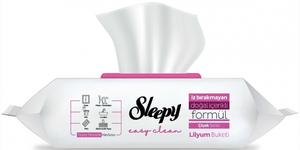 Sleepy Easy Clean Lilyum Buketi Yüzey Temizlik Havlusu
