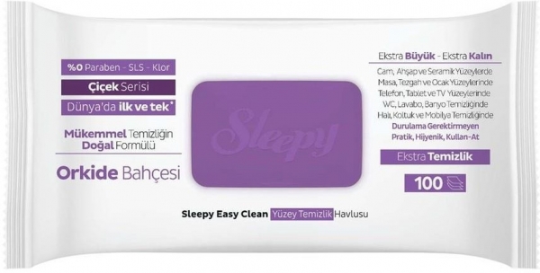 Sleepy Easy Clean Orkide Bahçesi Yüzey Temizlik Havlusu