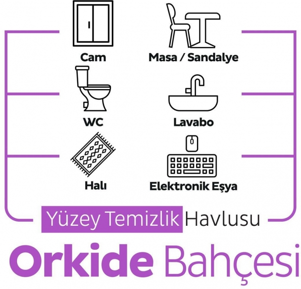 Sleepy Easy Clean Orkide Bahçesi Yüzey Temizlik Havlusu