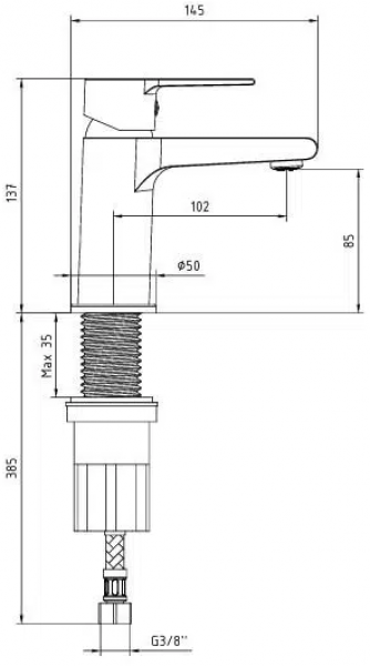 AR Lite 102188142 Lavabo Bataryası
