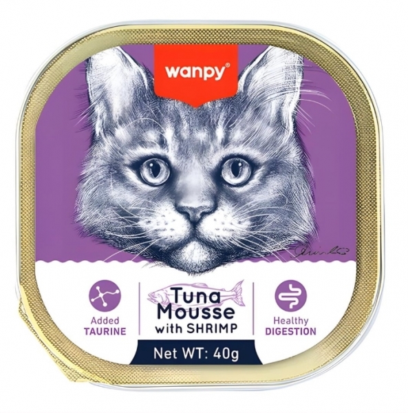 Wanpy Ton Balıklı Ve Karidesli 40 gr Kedi Maması