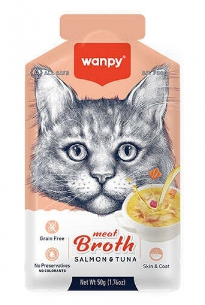Wanpy Ton Balıklı ve Somonlu Tahılsız 50 gr Kedi Maması