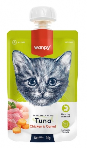 Wanpy Taze Ton Balıklı ve Tavuklu 90 gr Kedi Maması