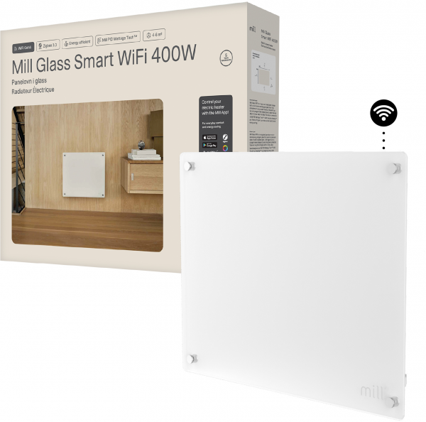 Mill Glass Smart Wifi 400W Konvektör Isıtıcı (400 W)