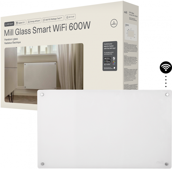 Mill Glass Smart Wifi 600W Konvektör Isıtıcı (600 W)
