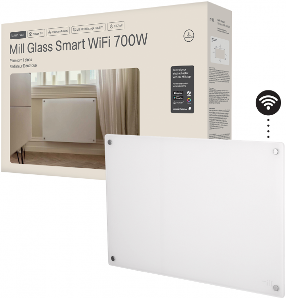 Mill Glass Smart Wifi 700W Konvektör Isıtıcı (700 W)