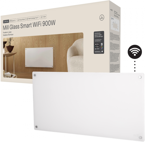 Mill Glass Smart Wifi 900W Konvektör Isıtıcı (900 W)