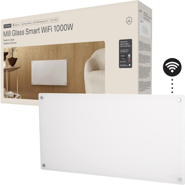 Mill Glass Smart Wifi 1000W Konvektör Isıtıcı (1000 W)
