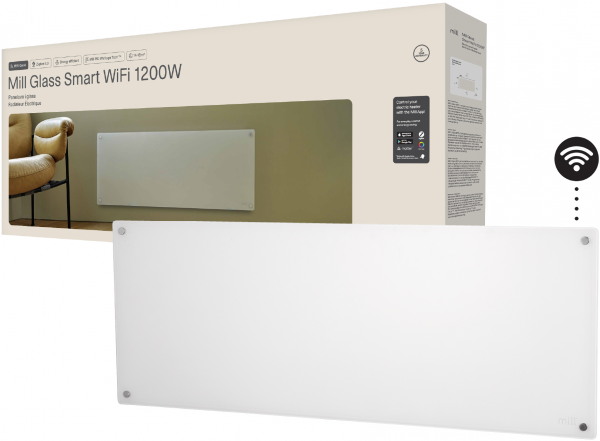Mill Glass Smart Wifi 1200W Konvektör Isıtıcı (1200 W)