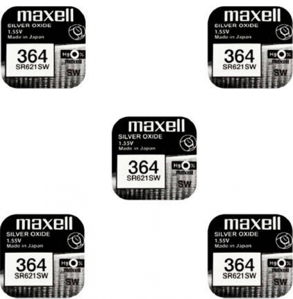 Maxell 364 SR621SW 5'li Düğme Pil