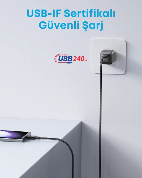Anker 310 240W Şarj Kablosu (1.8 m)