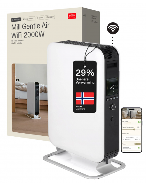 Mill Gentle Air Wifi 2000W Yağlı Radyatör (2000 W)