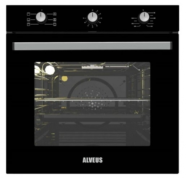 Alveus Siyah Set 03 Ankastre Set KLS 670 + ALV MFA 614 + Diamond 60