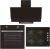 Alveus Siyah Ankastre Set ALV GLS 640 + MFA 605 + ALV F17 PB