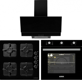 Alveus Siyah Set 08 Ankastre Set KLS 670 + MFA 604 + MOD F17