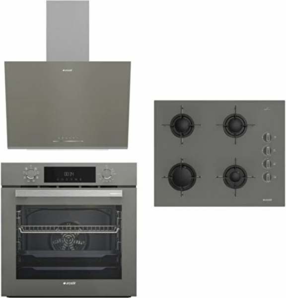 Arçelik Yeni Gri Ankastre Set OCD T 651 EG + AFC 341 G + ADE 606 G