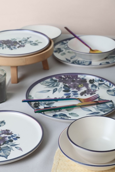 Keramika Purple Flower 24 Parça Yemek Takımı