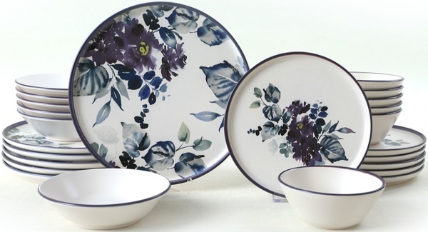 Keramika Purple Flower 24 Parça Yemek Takımı
