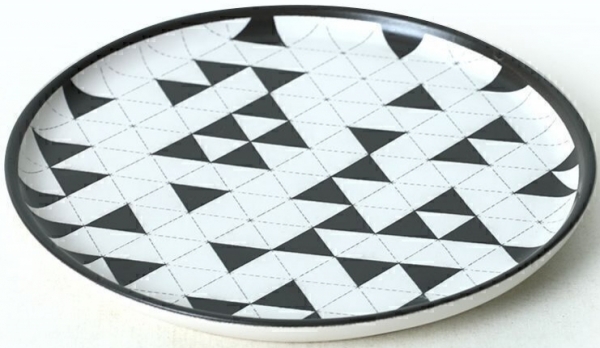 Keramika Black Pattern Nordic 24 Parça Yemek Takımı