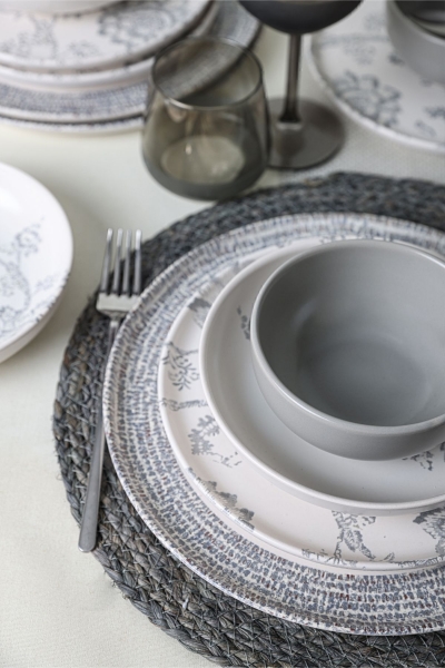 Keramika Silver Bloom 24 Parça Yemek Takımı
