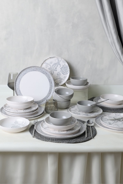 Keramika Silver Bloom 24 Parça Yemek Takımı
