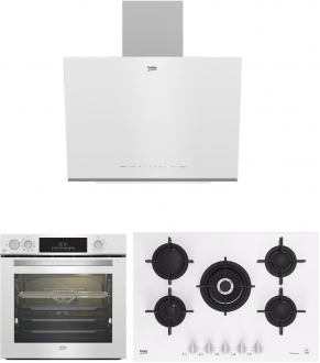 Beko Beyaz Ankastre Set BOCD T 7521 DWKB + BFC 631 B + BDE 6062 B