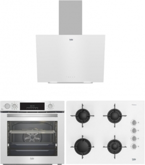 Beko Beyaz Cam Digital Ankastre Set BOCD T 6510 EB + BFC 631 B + BDE 6064 B