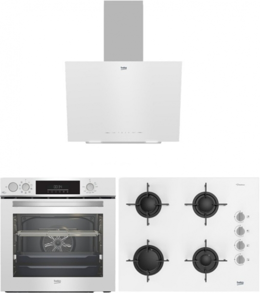 Beko Beyaz Cam Digital Ankastre Set BOCD T 6510 EB + BFC 631 B + BDE 6041 B