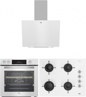 Beko Beyaz Cam Digital Ankastre Set BOCD T 6510 EB + BFC 631 B + BDE 6041 B