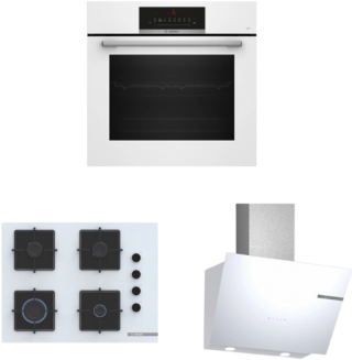 Bosch Beyaz Set 305 Ankastre Set POH7C2P30O + HBJ559EW6T + DWK66PJ20T